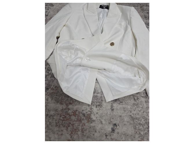 Blazer Balmain blanco talla 38 Dorado - vista 5