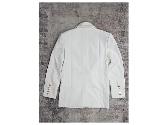 Blazer Balmain blanco talla 38 Dorado - vista 7