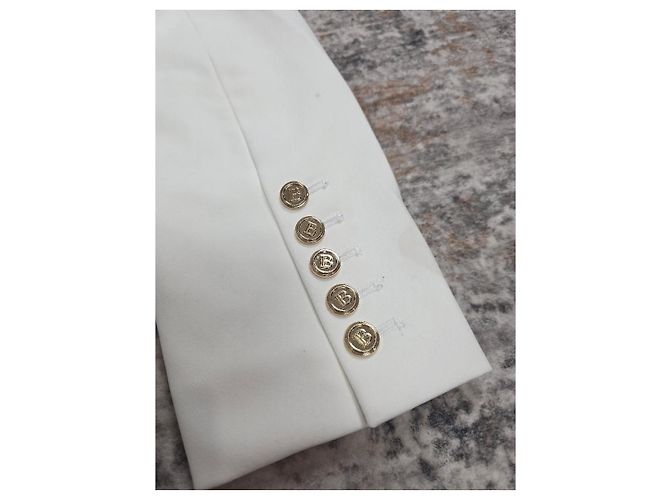 Blazer Balmain blanco talla 38 Dorado - vista 8