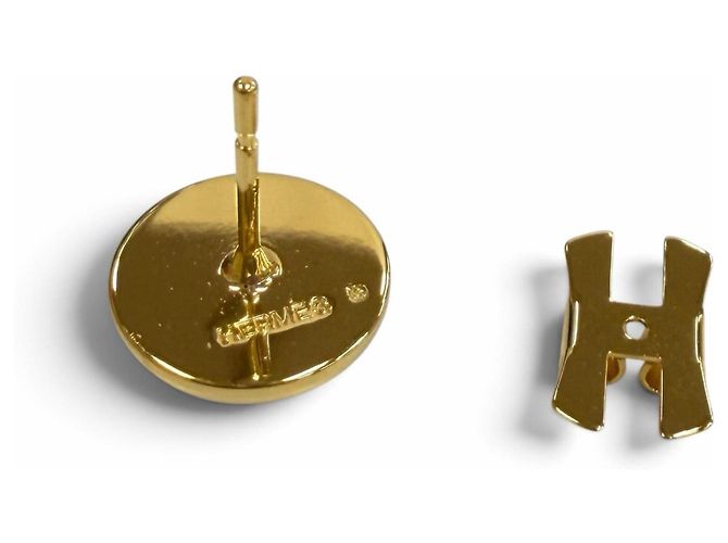 Hermès Orecchini Hermes Eclipse H-Post Rosa D'oro - vista 5