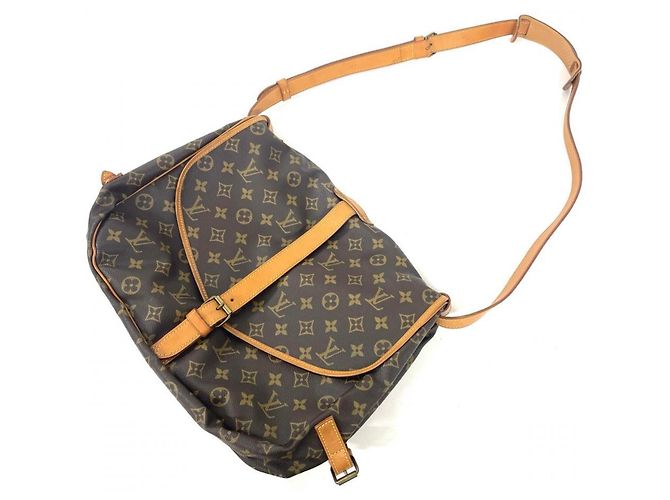 Bolsa de Ombro Louis Vuitton Saumur 30 Marrom - vista 4