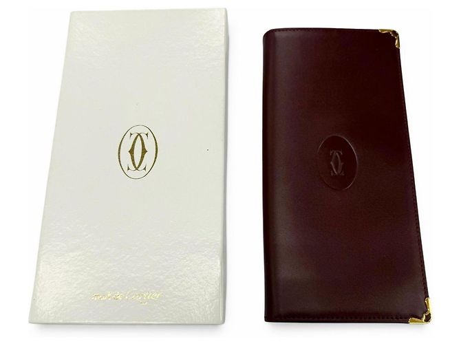 Cartera larga de piel Cartier Must de C-Motif Burdeos - vista 2