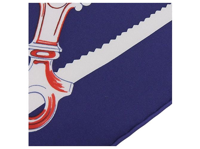 Foulard di seta Hermès Etriers Carre 90 Rosso Blu Blu navy - vista 10