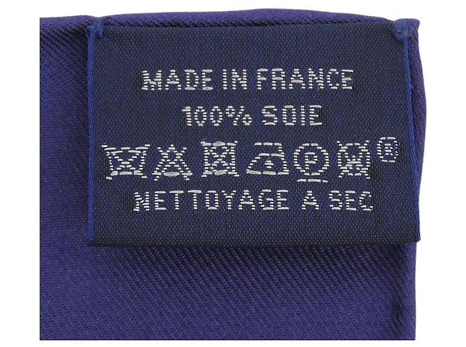 Foulard di seta Hermès Etriers Carre 90 Rosso Blu Blu navy - vista 9