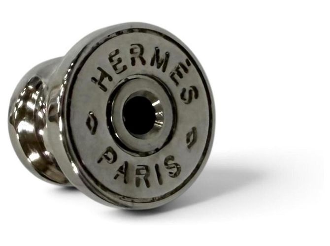 Hermès Hermes Olympe PM Ohrringe Schwarz Silber - Ansicht 6
