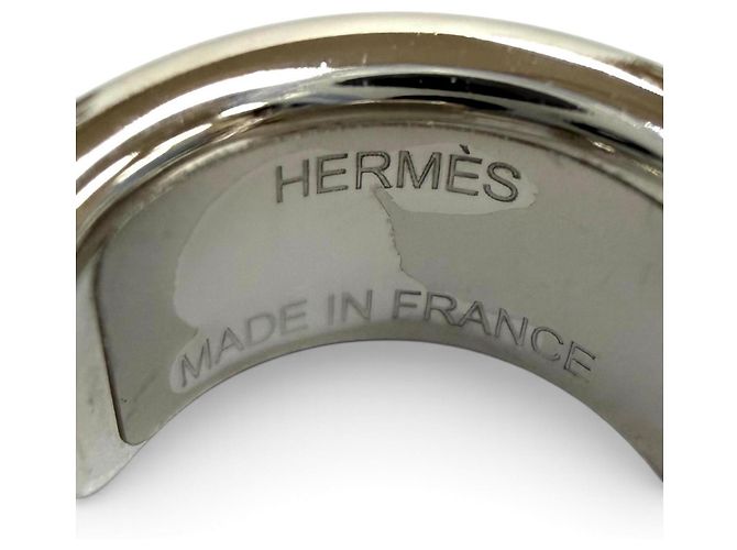Hermès Hermes Olympe PM Ohrringe Schwarz Silber - Ansicht 7