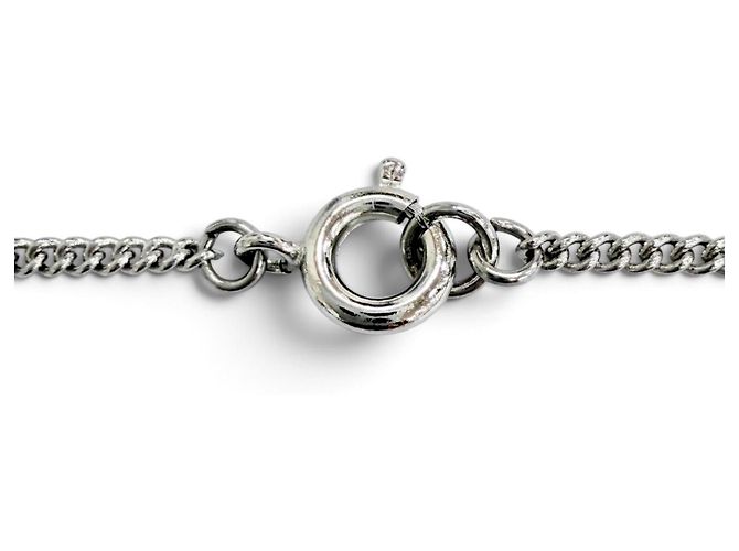 Collana CHANEL Vintage 06P Coco Mark con strass Argento - vista 8
