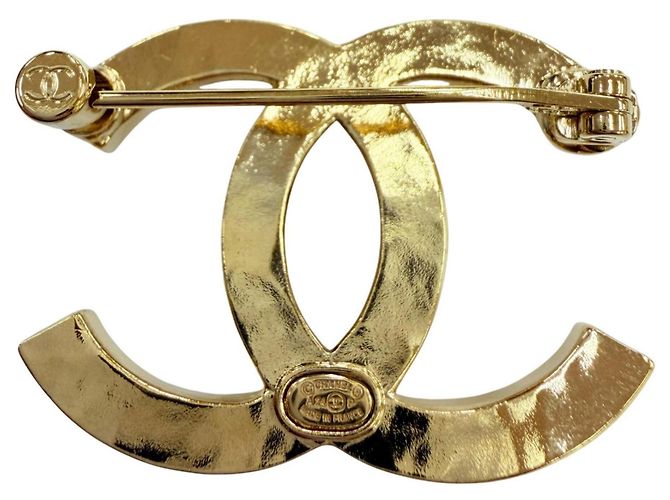 Spilla Chanel A24P in metallo Coco Mark con strass D'oro - vista 4