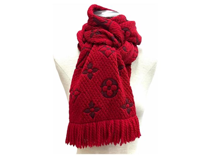 Stola con frange Ruby Monogram Louis Vuitton Rosso - vista 2
