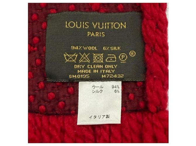 Stola con frange Ruby Monogram Louis Vuitton Rosso - vista 6