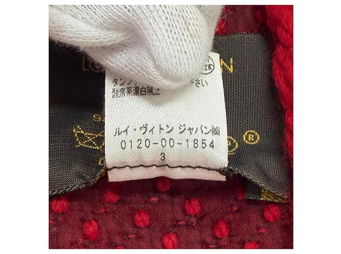 Stola con frange Ruby Monogram Louis Vuitton Rosso - vista 7