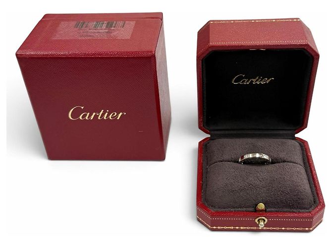 Anello Cartier Lanieres mezzo diamante D'oro - vista 2