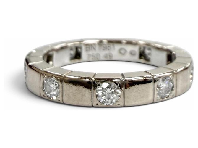Anello Cartier Lanieres mezzo diamante D'oro - vista 3