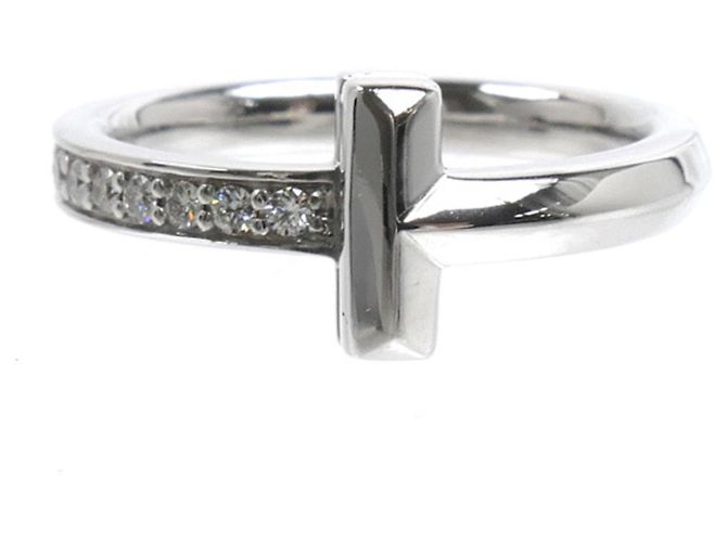 Tiffany & Co. T One Ring aus 18K Weißgold mit Diamant - Ansicht 3