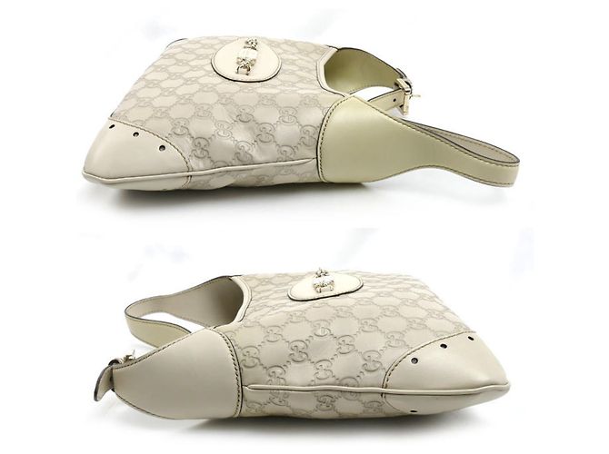 Borsa Gucci Guccissima One-Shoulder Bianco - vista 3