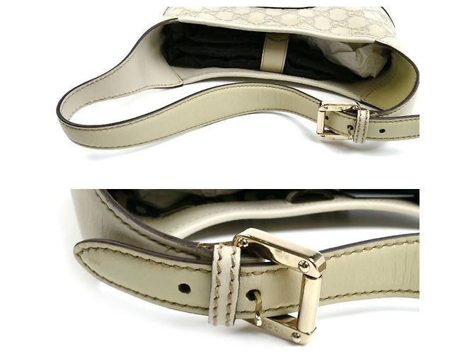Borsa Gucci Guccissima One-Shoulder Bianco - vista 4
