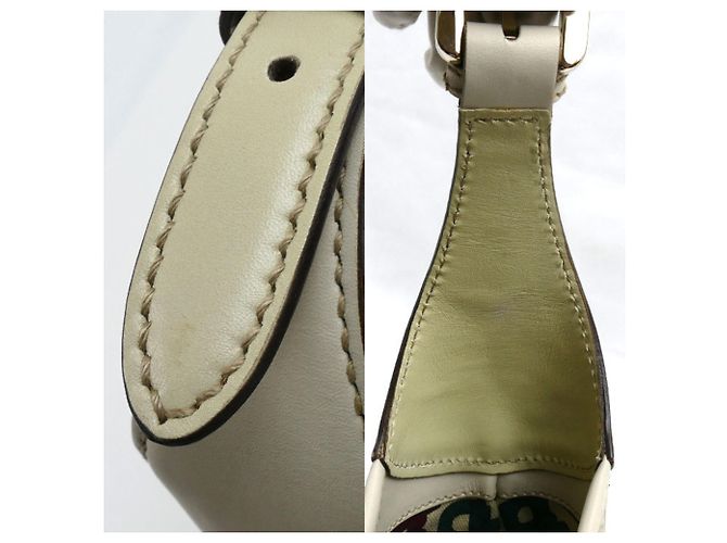Borsa Gucci Guccissima One-Shoulder Bianco - vista 8