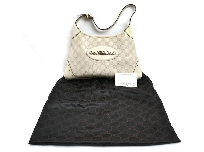 Borsa Gucci Guccissima One-Shoulder Bianco - vista 9