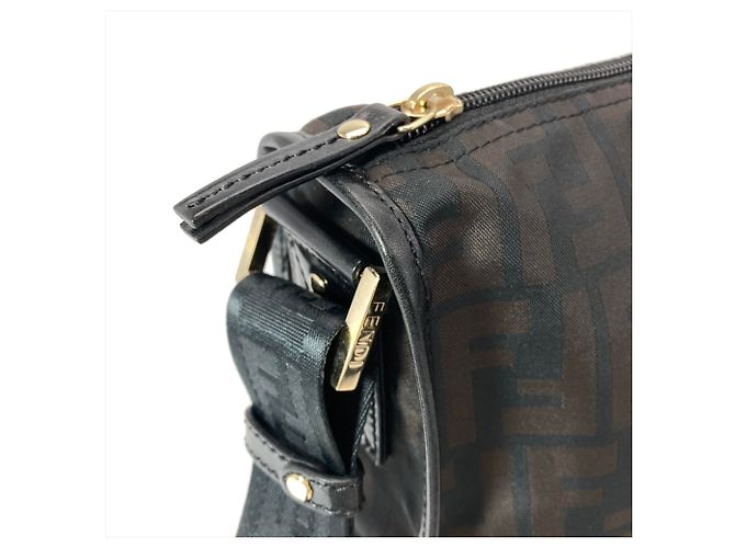Fendi Schultertasche mit Zucca-Muster Braun - Ansicht 4