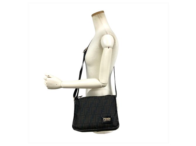 Fendi Schultertasche mit Zucca-Muster Braun - Ansicht 8