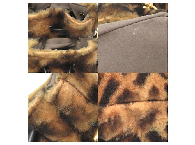 Borsa in pelliccia Fendi Mon Trésor Brown Marrone - vista 10