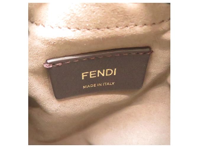 Borsa in pelliccia Fendi Mon Trésor Brown Marrone - vista 7