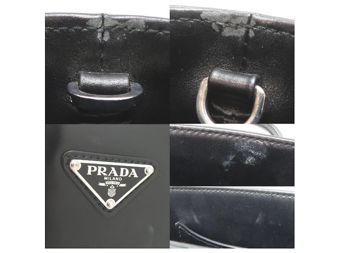 Borsa a mano Prada Small in pelle spazzolata da donna Nero - vista 10