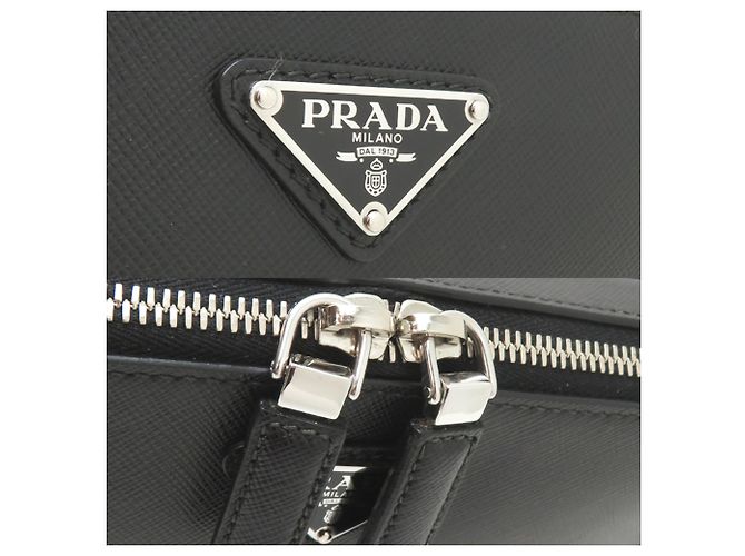 Zaino Prada da donna in pelle Saffiano nera Nero - vista 10
