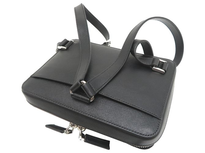Zaino Prada da donna in pelle Saffiano nera Nero - vista 4