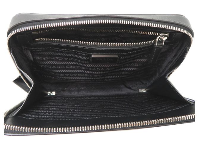 Zaino Prada da donna in pelle Saffiano nera Nero - vista 6