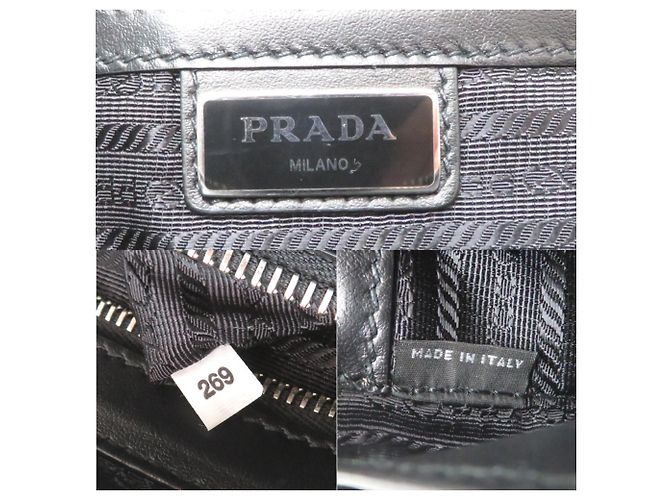 Zaino Prada da donna in pelle Saffiano nera Nero - vista 7