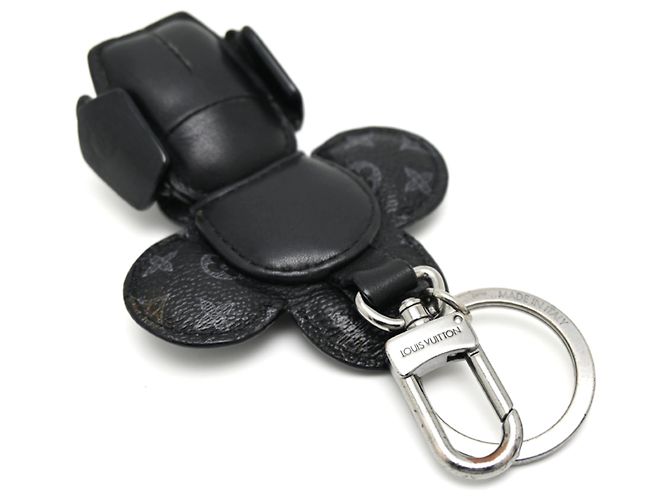 Vivienne Portachiavi Louis Vuitton Monogram Eclipse Nero - vista 4