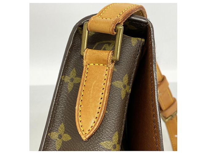 Borsa a tracolla Louis Vuitton Monogram Saint Cloud GM Marrone - vista 11