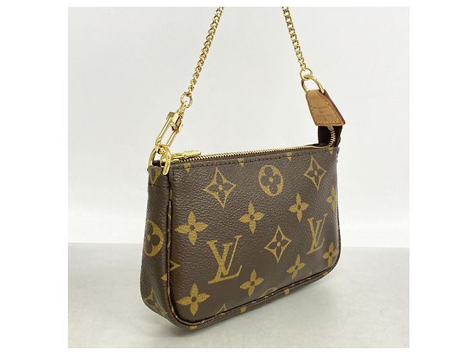 Louis Vuitton Monogram Mini Pochette Accessoires Castaño - vista 2