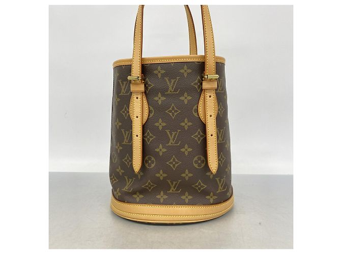 Borsa Tote Louis Vuitton Monogram Bucket PM Marrone - vista 10