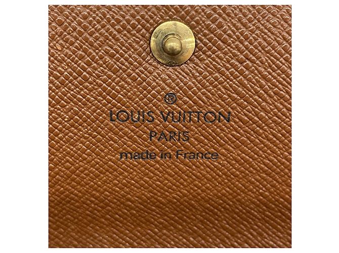 Louis Vuitton Monogram Pochette Portemonnaie Credit Long Wallet Marrone - vista 4