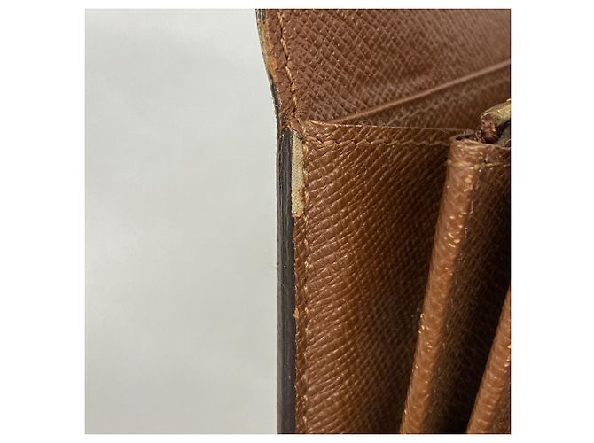 Louis Vuitton Monogram Pochette Portemonnaie Credit Long Wallet Marrone - vista 5