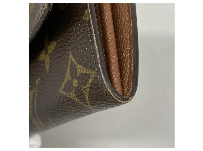 Louis Vuitton Monogram Pochette Portemonnaie Credit Long Wallet Marrone - vista 7