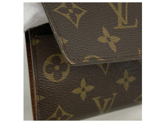 Louis Vuitton Monogram Pochette Portemonnaie Credit Long Wallet Marrone - vista 8