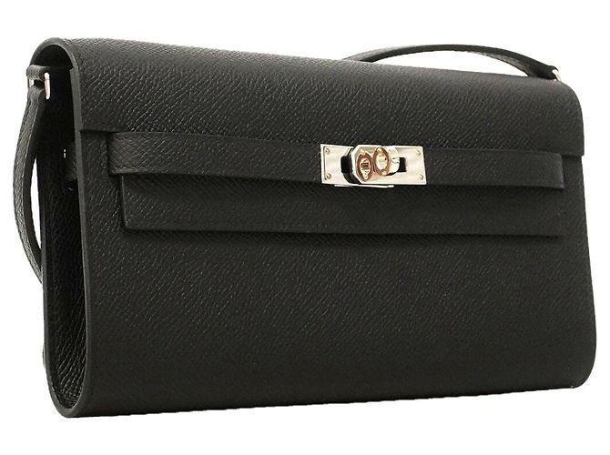 Hermès Portafoglio Hermes Kelly To Go in pelle Epsom nera Nero - vista 2