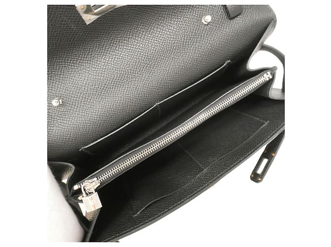Hermès Portafoglio Hermes Kelly To Go in pelle Epsom nera Nero - vista 4