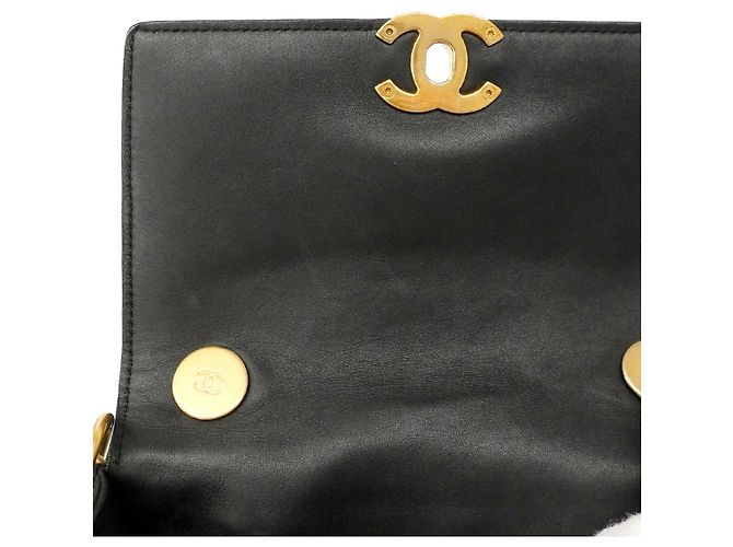 Borsa a tracolla Chanel in pelle Matelassé Nero - vista 10