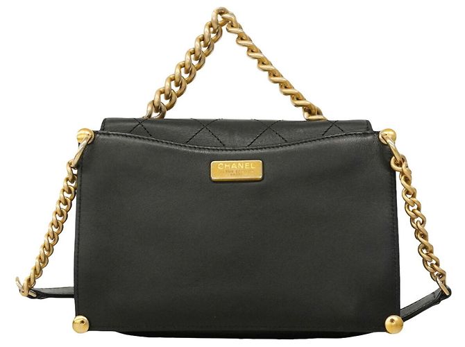Borsa a tracolla Chanel in pelle Matelassé Nero - vista 11