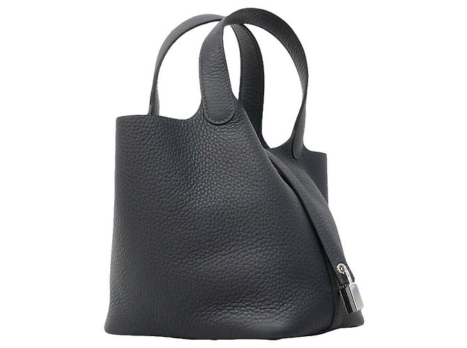 Hermès Borsa Hermes Picotin Lock PM Blu navy - vista 2