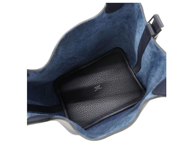 Hermès Borsa Hermes Picotin Lock PM Blu navy - vista 4