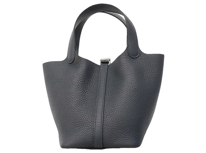 Hermès Borsa Hermes Picotin Lock PM Blu navy - vista 6