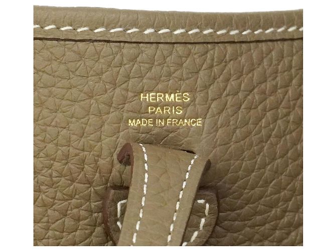 Hermès Borsa a tracolla Hermes Evelyne TPM in Etoupe Gray Taupe - vista 5