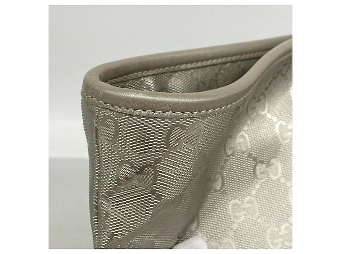 Borsa Tote Gucci GG Stampata Argento - vista 7