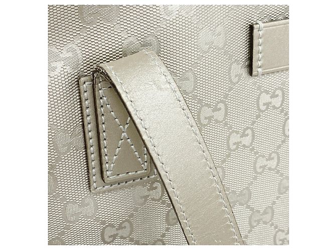 Borsa Tote Gucci GG Stampata Argento - vista 9