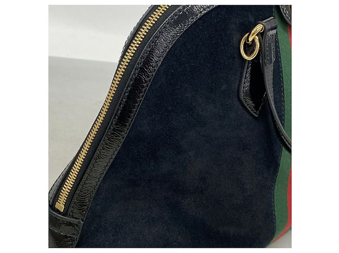 Borsa 2-Way Gucci Ophidia in camoscio nero - vista 7